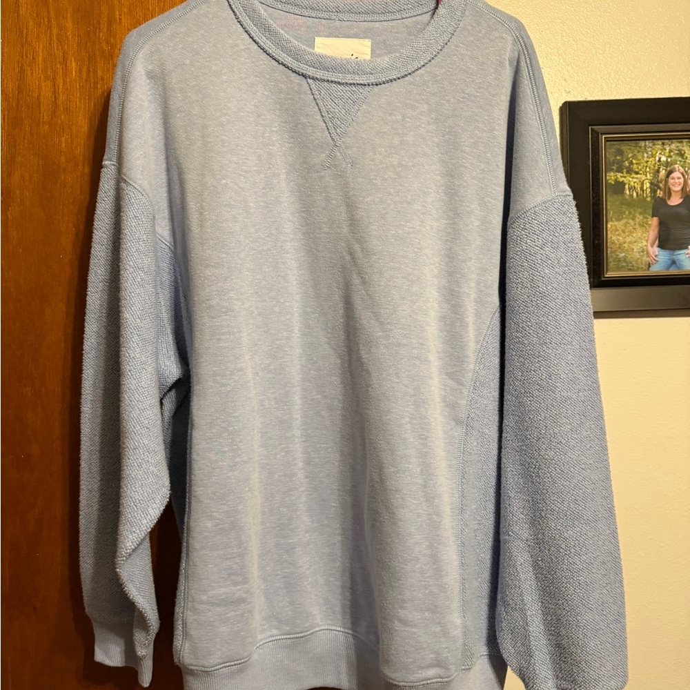 aerie Light Blue Crewneck Sweatshirt